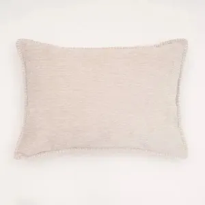 14"x20" Oversize Junoesque Chenille Whipstitch Lumbar Throw Pillow Cream - Evergrace