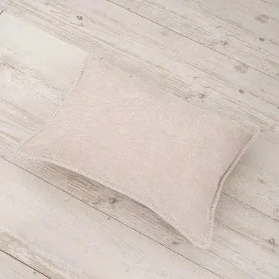 14"x20" Oversize Junoesque Chenille Whipstitch Lumbar Throw Pillow Cream - Evergrace