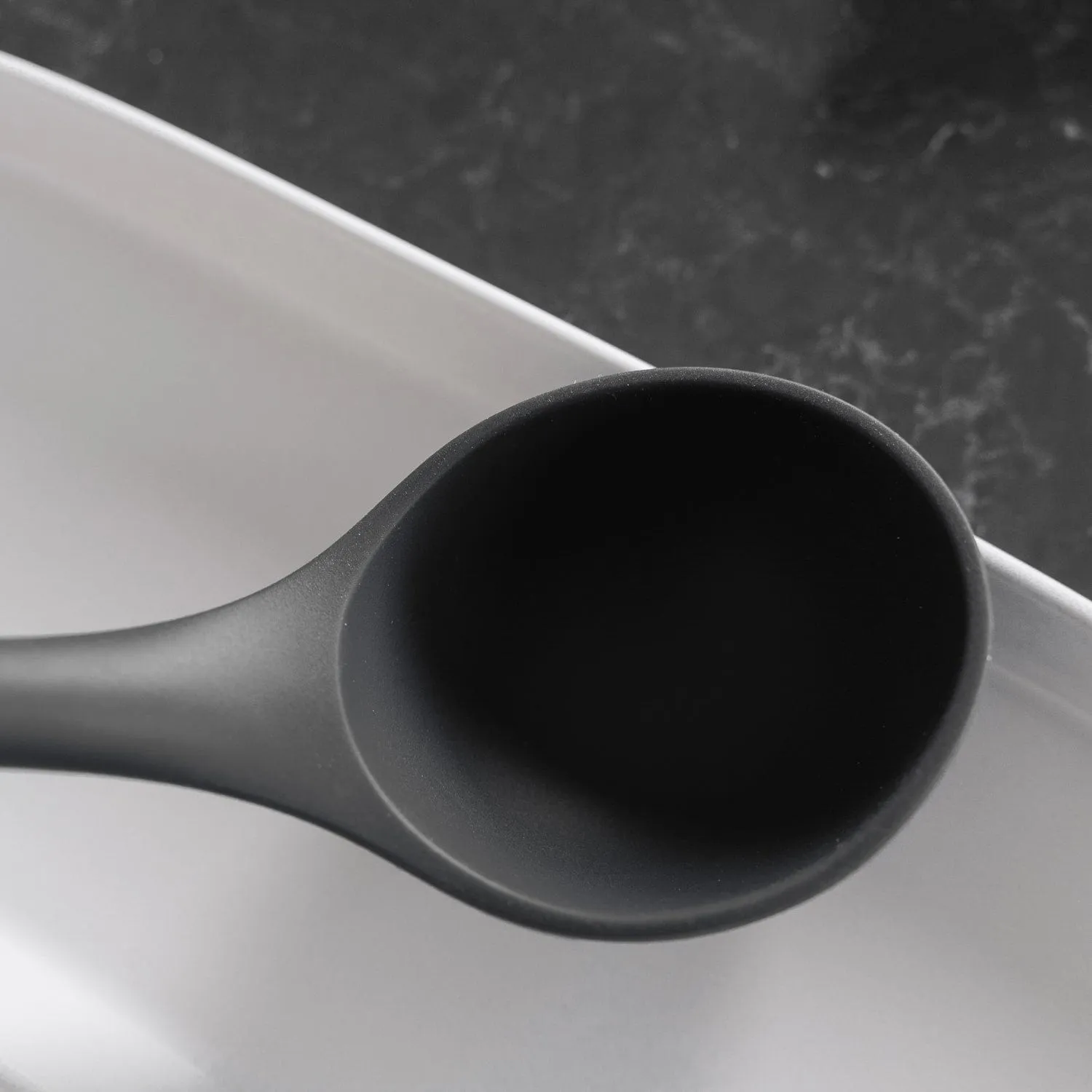 2-Piece Beechwood & Silicone Ladle Set | Charcoal