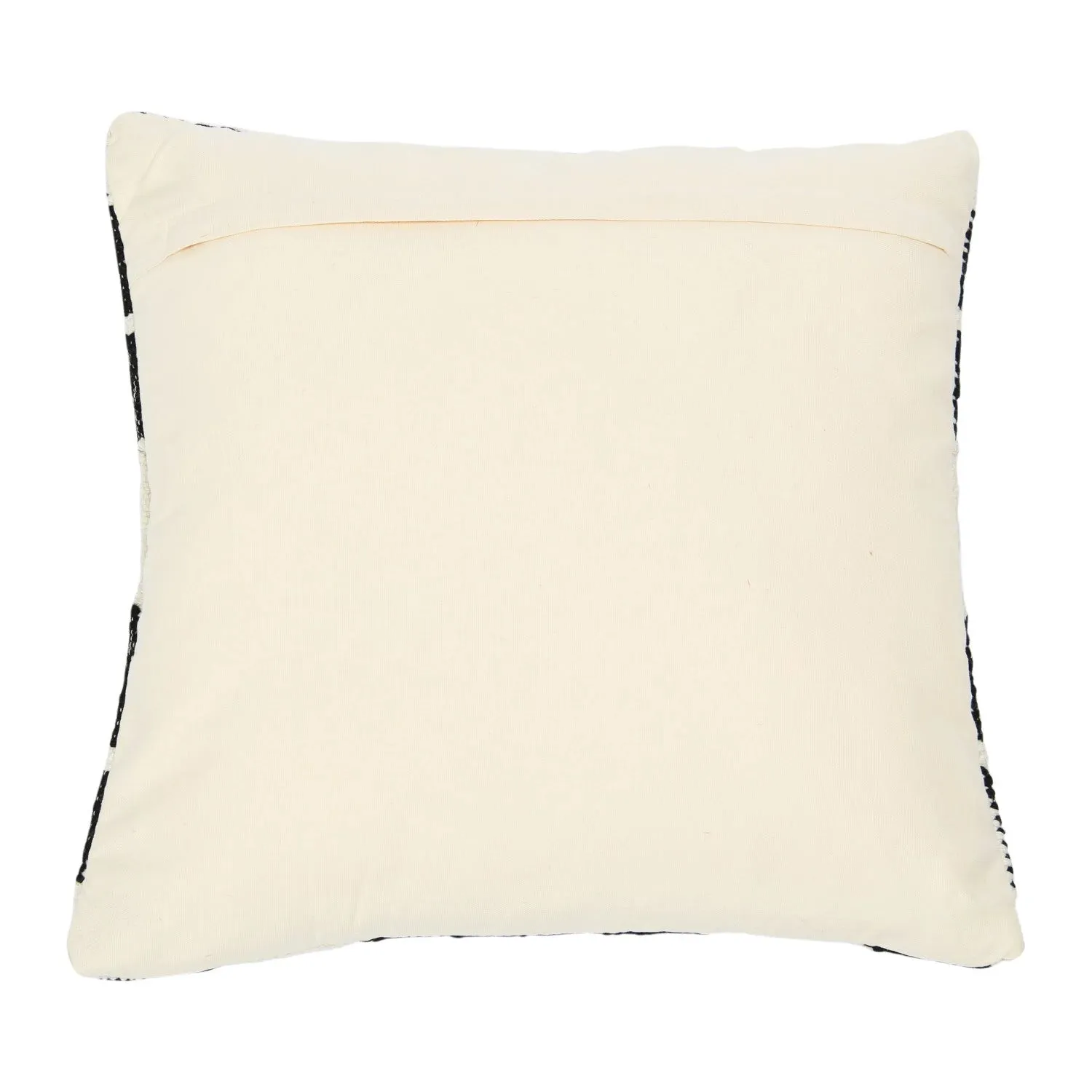 20" Woven Wool & Cotton Pillow w/ Pattern, Polyester Fill