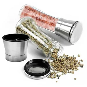 2pcs Stainless Steel Ceramic Mills Kitchen Salt and Pepper Grinders