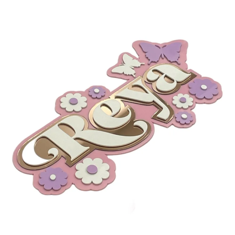 3 Layer  Name Plaque- Garden Grace