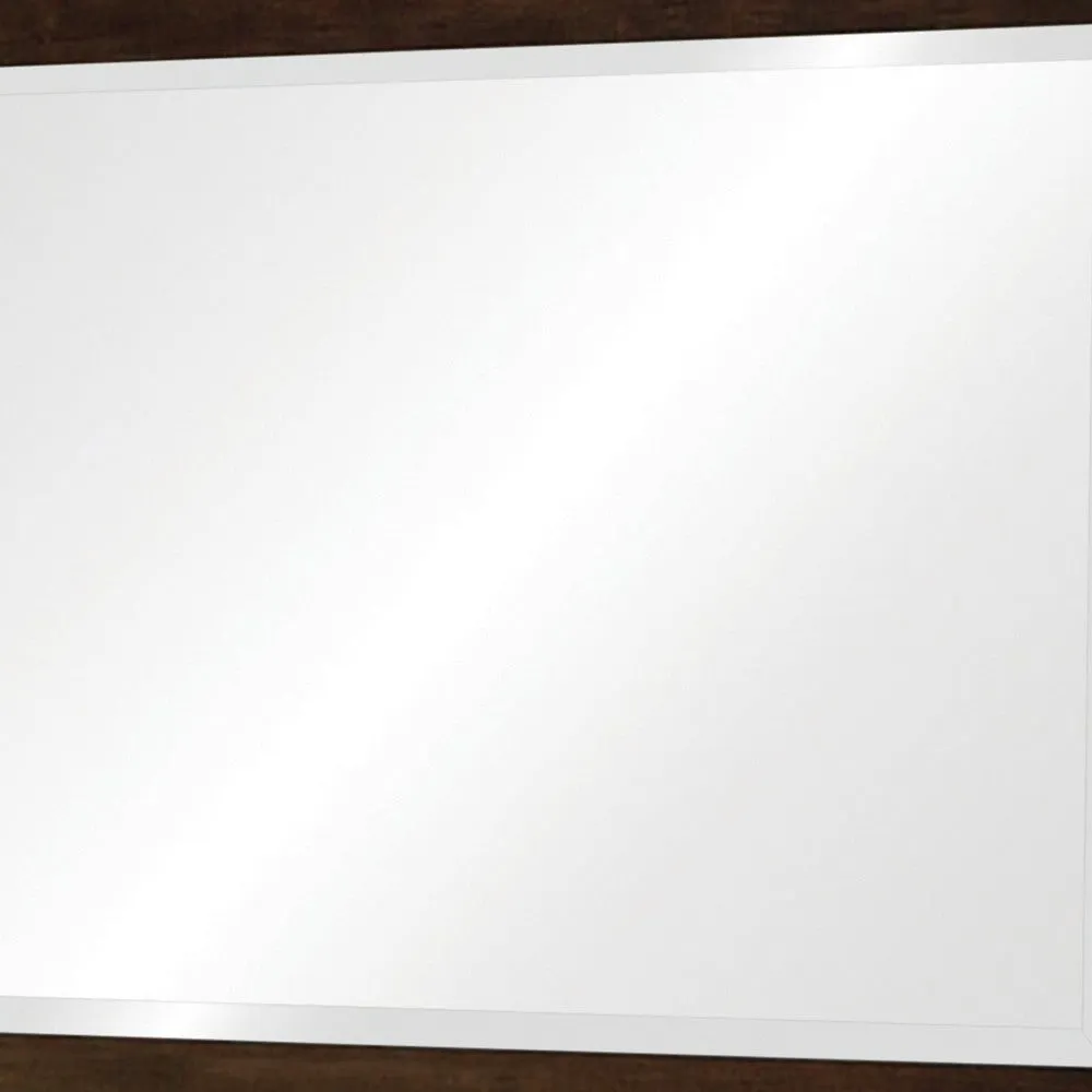 40 Inch Solid Wood Modern Mirror, Portrait, Framed, Cappuccino Brown By Casagear Home