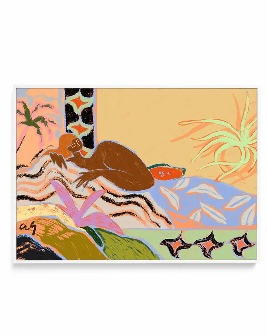 A Moment Of Tranquility by Arty Guava | Framed Canvas Art Print