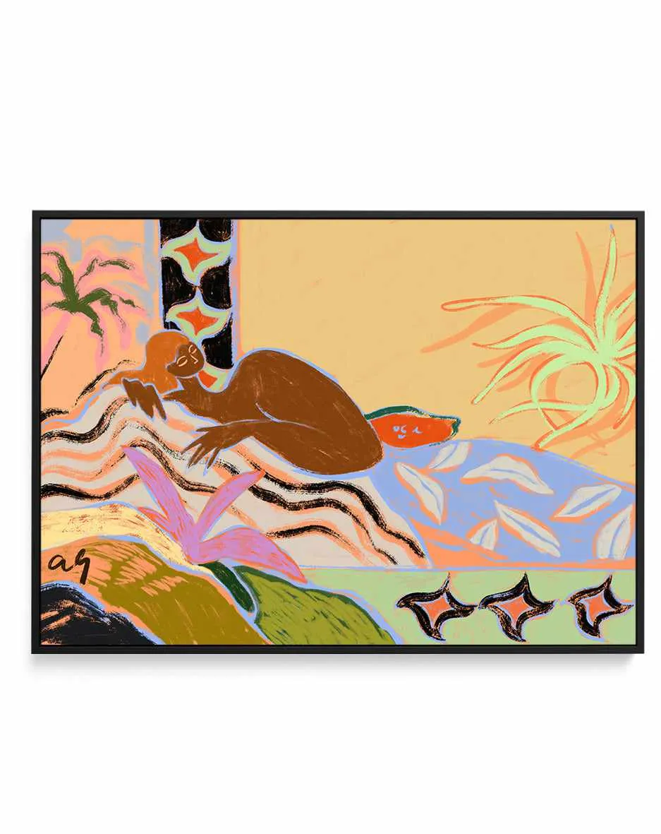 A Moment Of Tranquility by Arty Guava | Framed Canvas Art Print