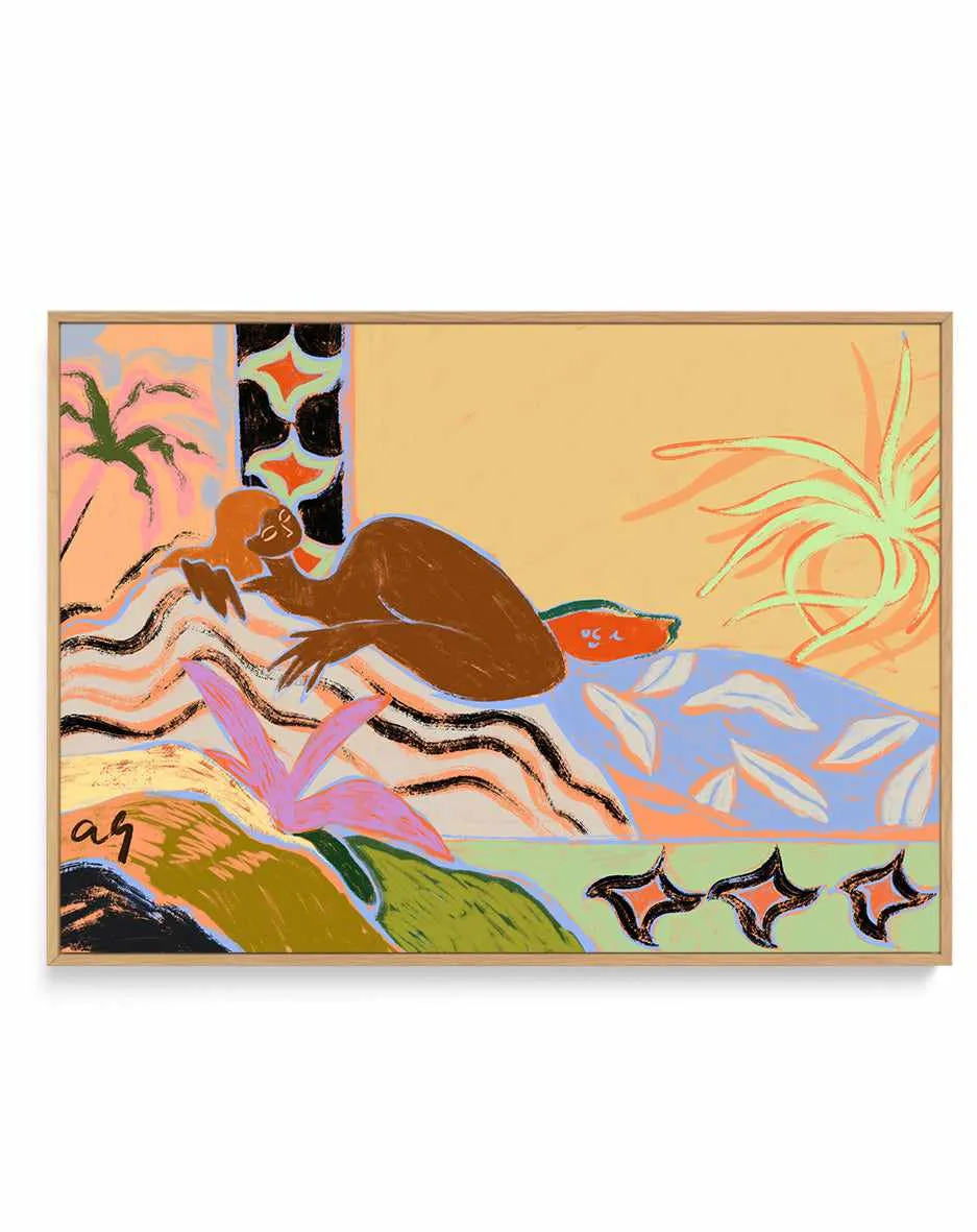 A Moment Of Tranquility by Arty Guava | Framed Canvas Art Print