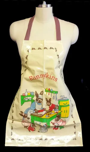 *ADORABLE ROYAL DOULTON BUNNYKINS ADULT BIB APRON MADE IN THE UNITED KINGDOM - NEW OLD STOCK - NEVER WORN