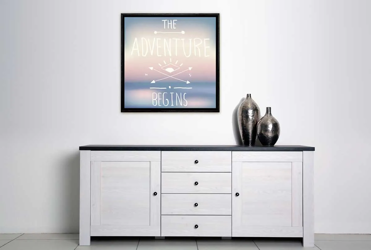 Adventure Begins | Quote Wall Art