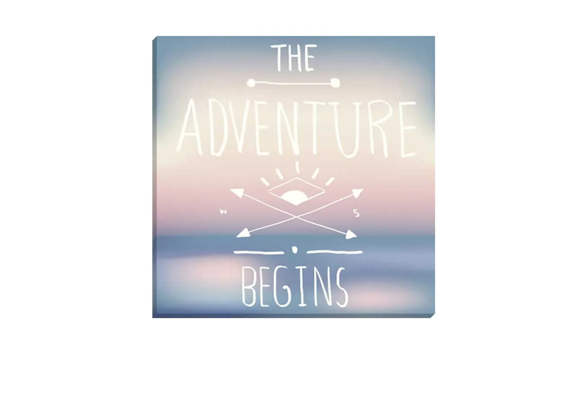 Adventure Begins | Quote Wall Art