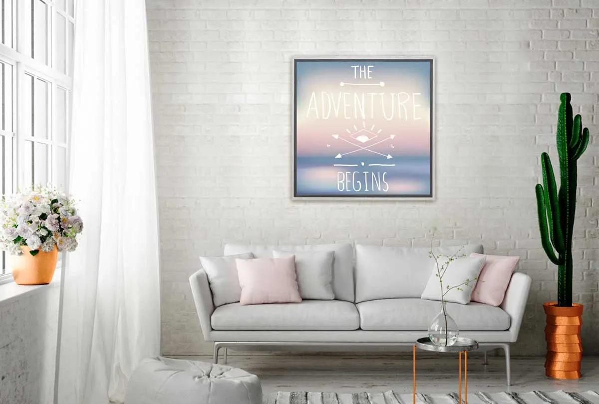 Adventure Begins | Quote Wall Art