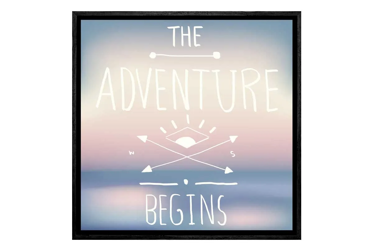 Adventure Begins | Quote Wall Art