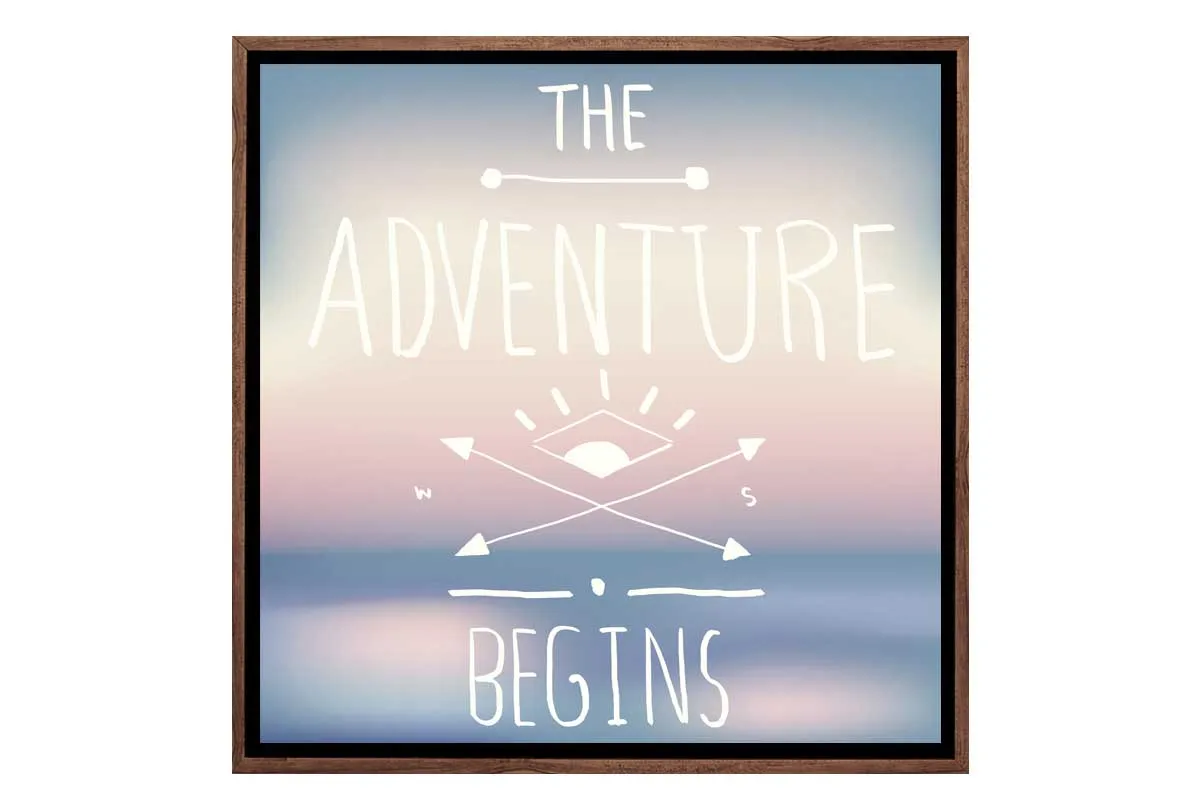Adventure Begins | Quote Wall Art