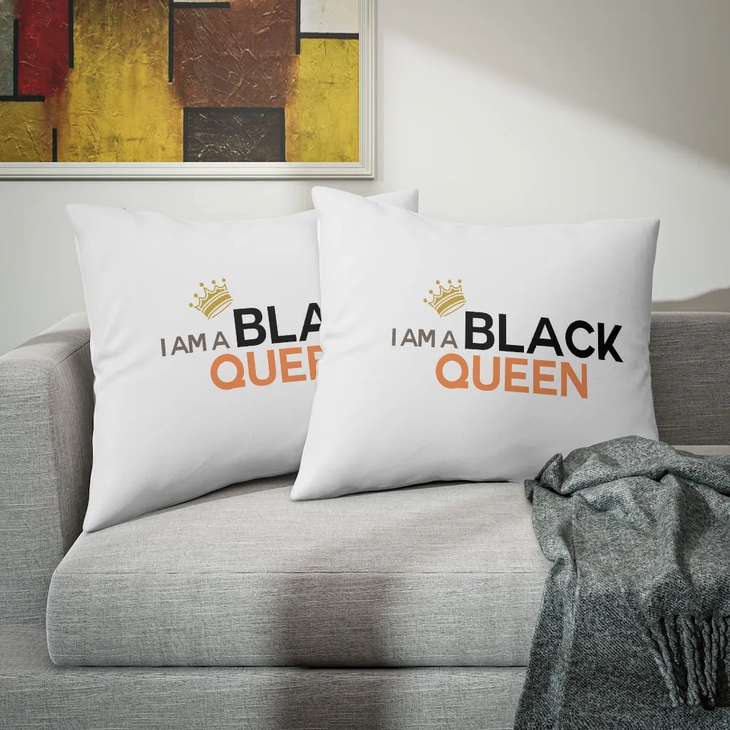 Affirmation Feminist Pro Choice Pillow Shams - I Am A Black Queen