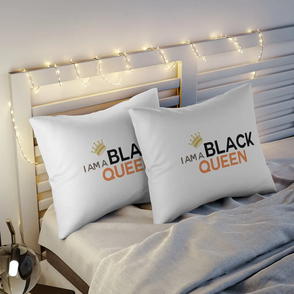 Affirmation Feminist Pro Choice Pillow Shams - I Am A Black Queen