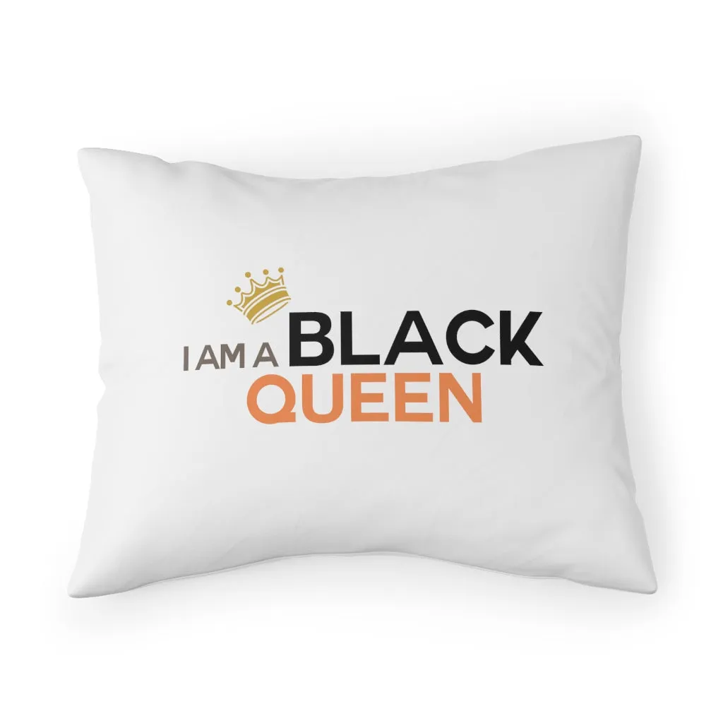 Affirmation Feminist Pro Choice Pillow Shams - I Am A Black Queen