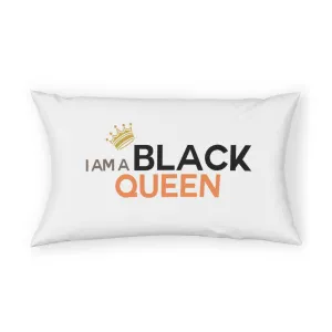 Affirmation Feminist Pro Choice Pillow Shams - I Am A Black Queen