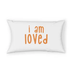 Affirmation Feminist Pro Choice Pillow Shams - I Am Loved (orange)
