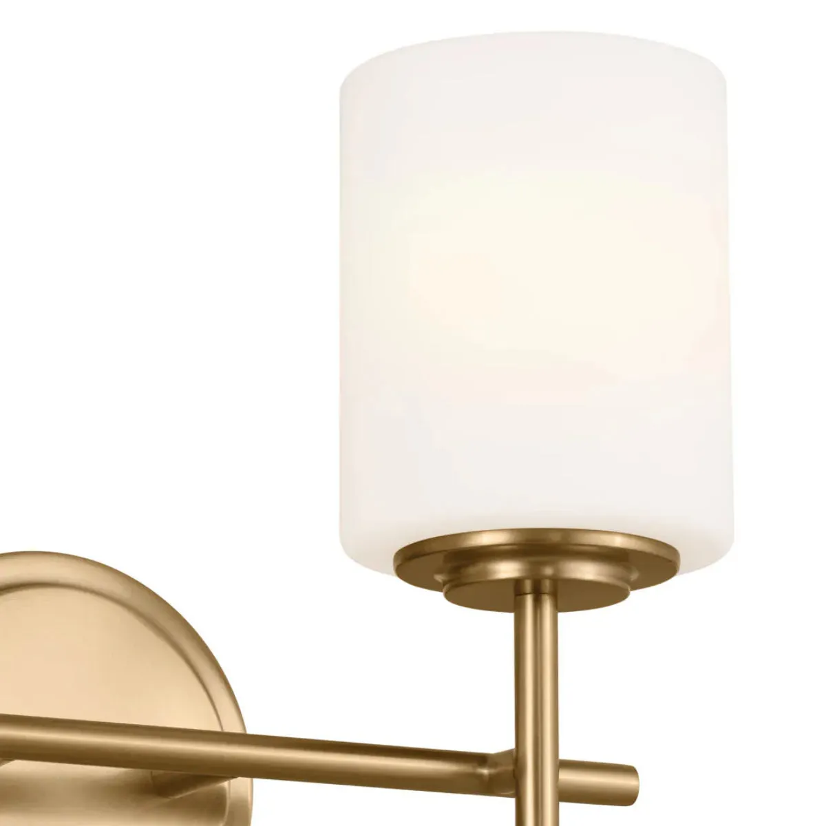 Ali 14 In 2-Lights Bathroom Vanity Light With Satin Etched Cased Opal, Gold Finish