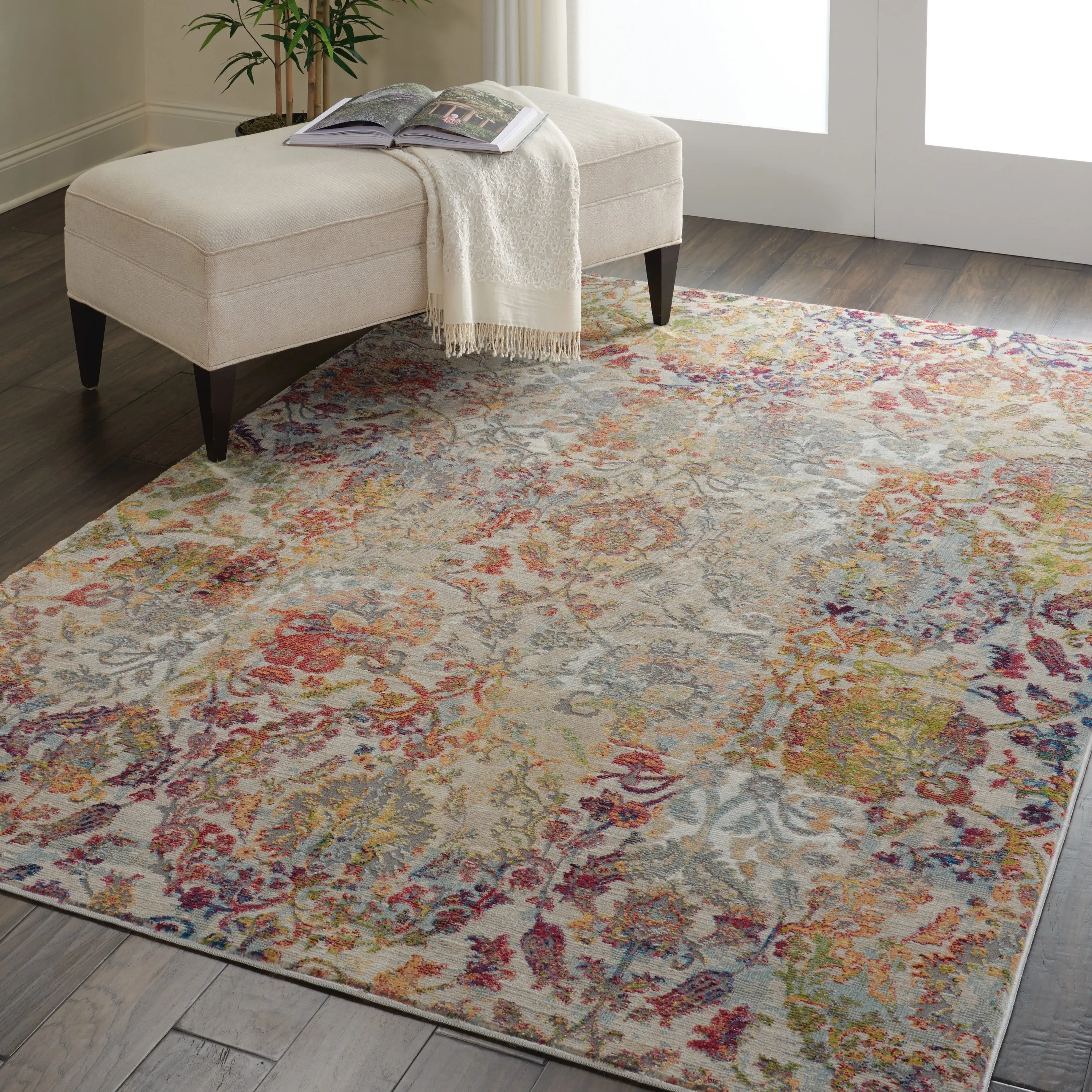 Ankara Global Ivory/Orange Rug