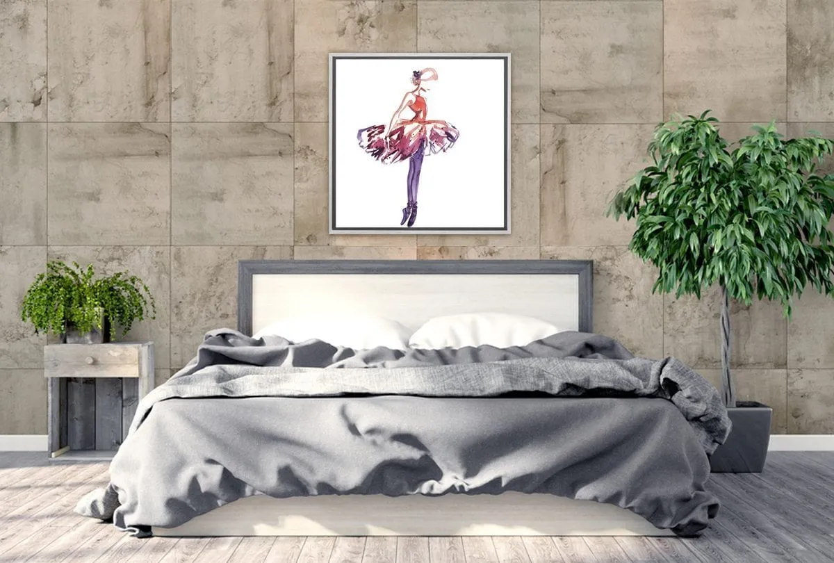 Ballerina Purple-Pink | Canvas Wall Art Print