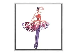 Ballerina Purple-Pink | Canvas Wall Art Print