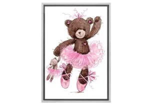 Ballet Bear & Baby Bear | Canvas Wall Art Print