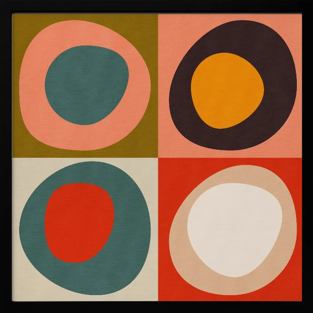 Bauhaus New 3 - Square Stretched Canvas, Poster or Fine Art Print