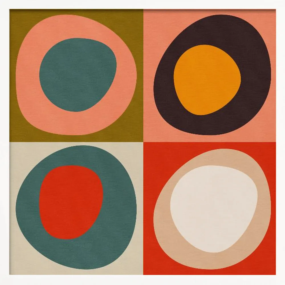Bauhaus New 3 - Square Stretched Canvas, Poster or Fine Art Print