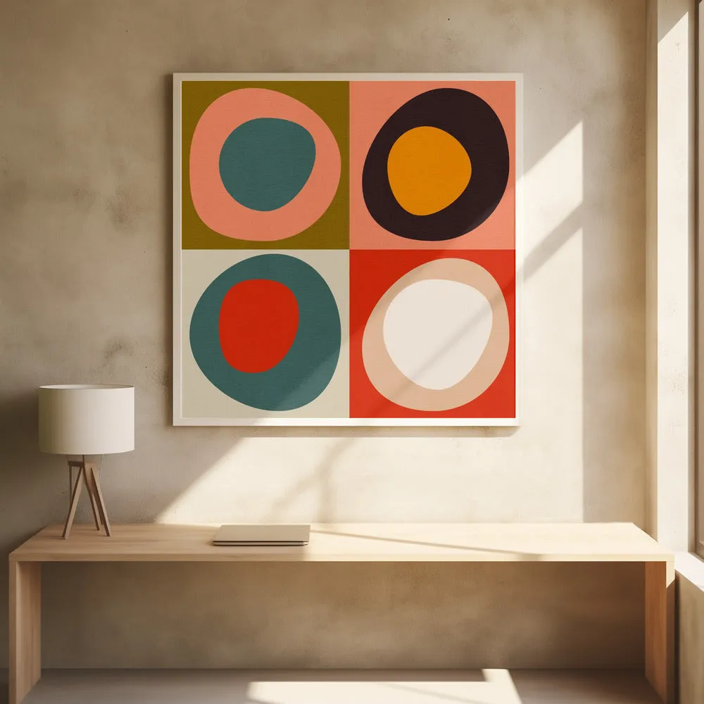 Bauhaus New 3 - Square Stretched Canvas, Poster or Fine Art Print