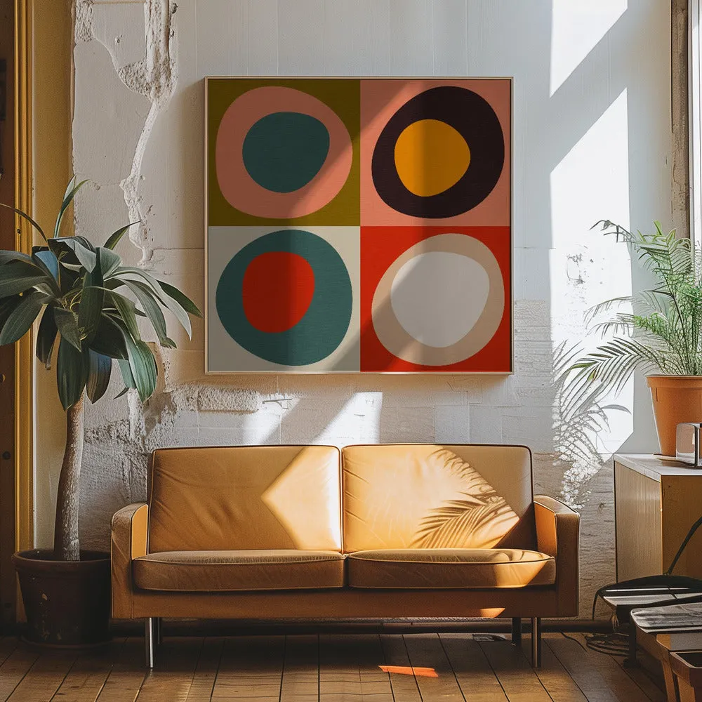 Bauhaus New 3 - Square Stretched Canvas, Poster or Fine Art Print