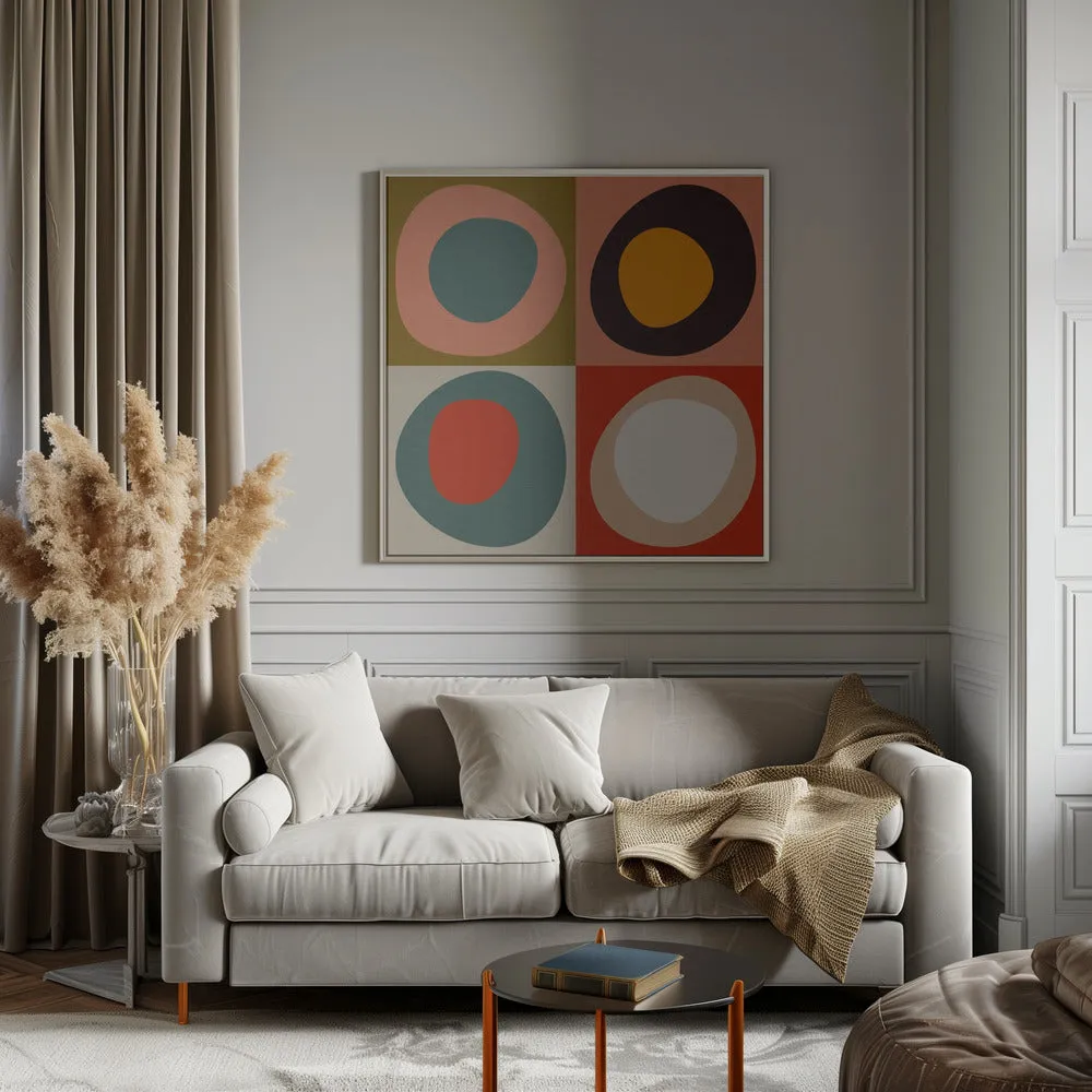 Bauhaus New 3 - Square Stretched Canvas, Poster or Fine Art Print