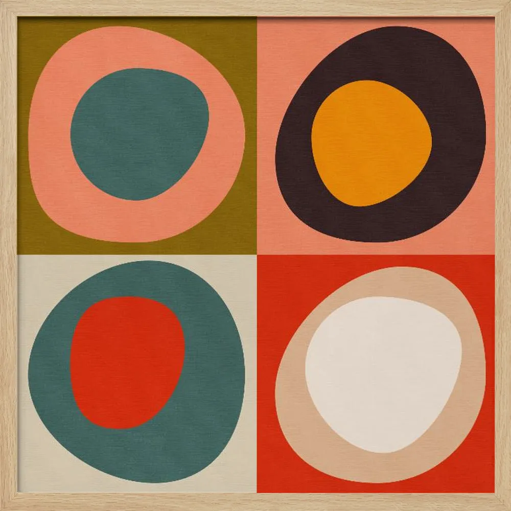 Bauhaus New 3 - Square Stretched Canvas, Poster or Fine Art Print