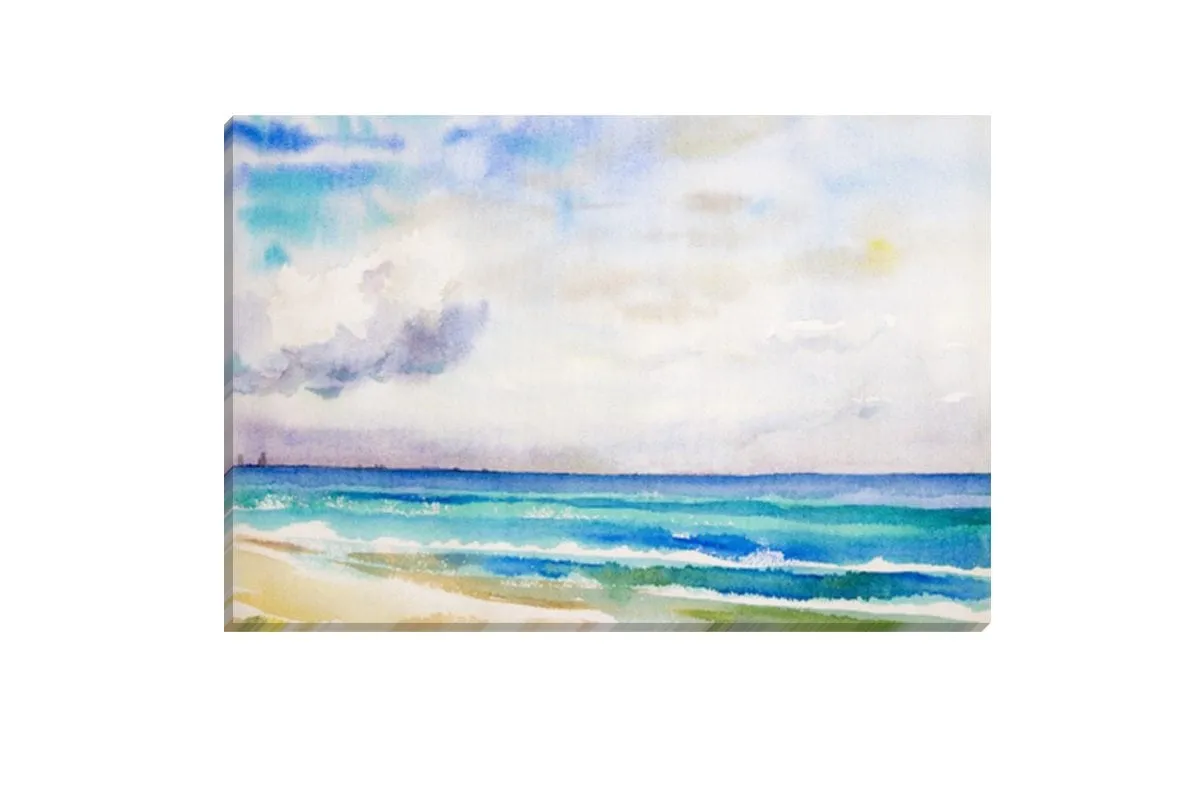 Beach Watercolour | Canvas Wall Art Print