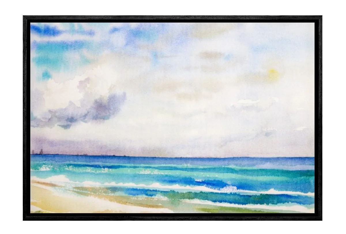 Beach Watercolour | Canvas Wall Art Print