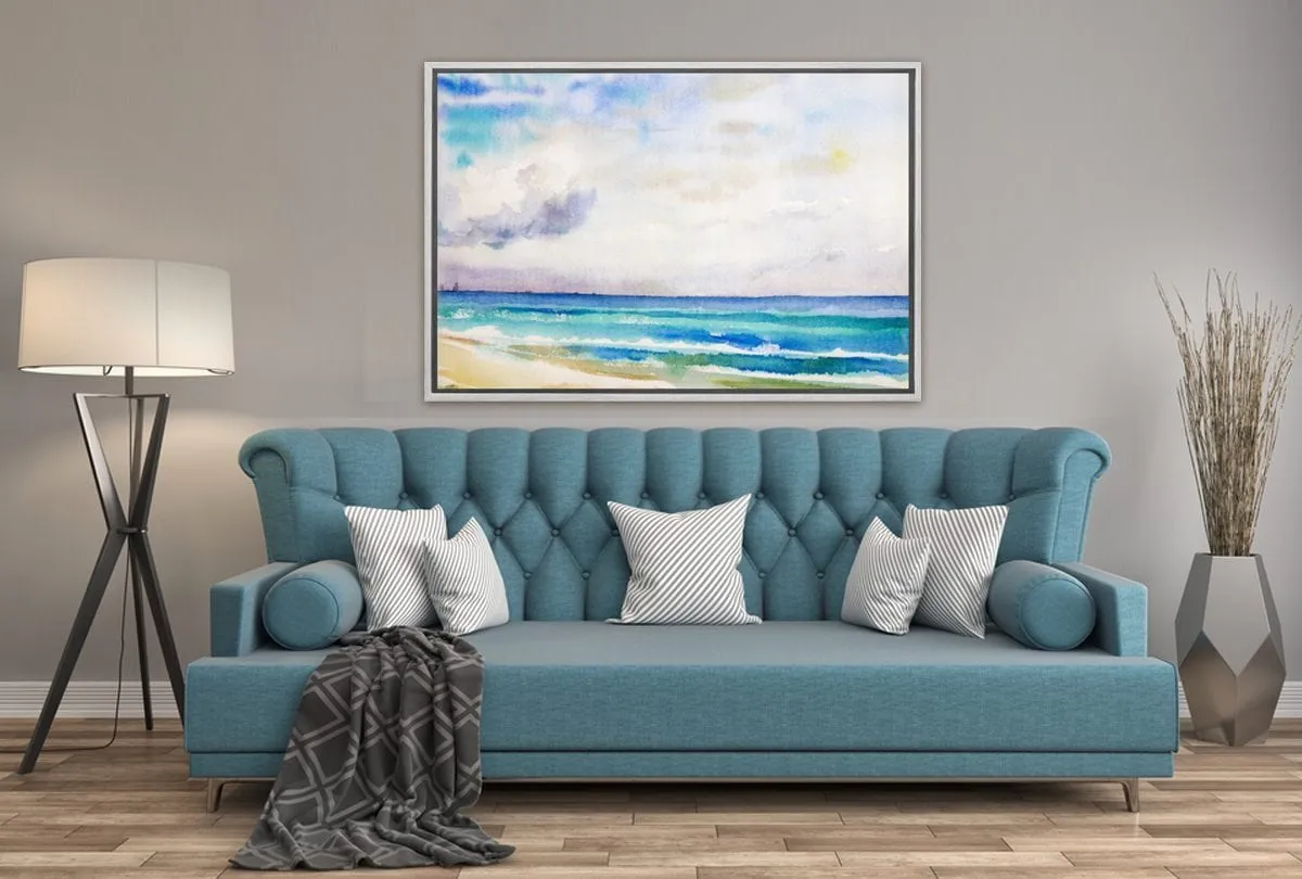 Beach Watercolour | Canvas Wall Art Print