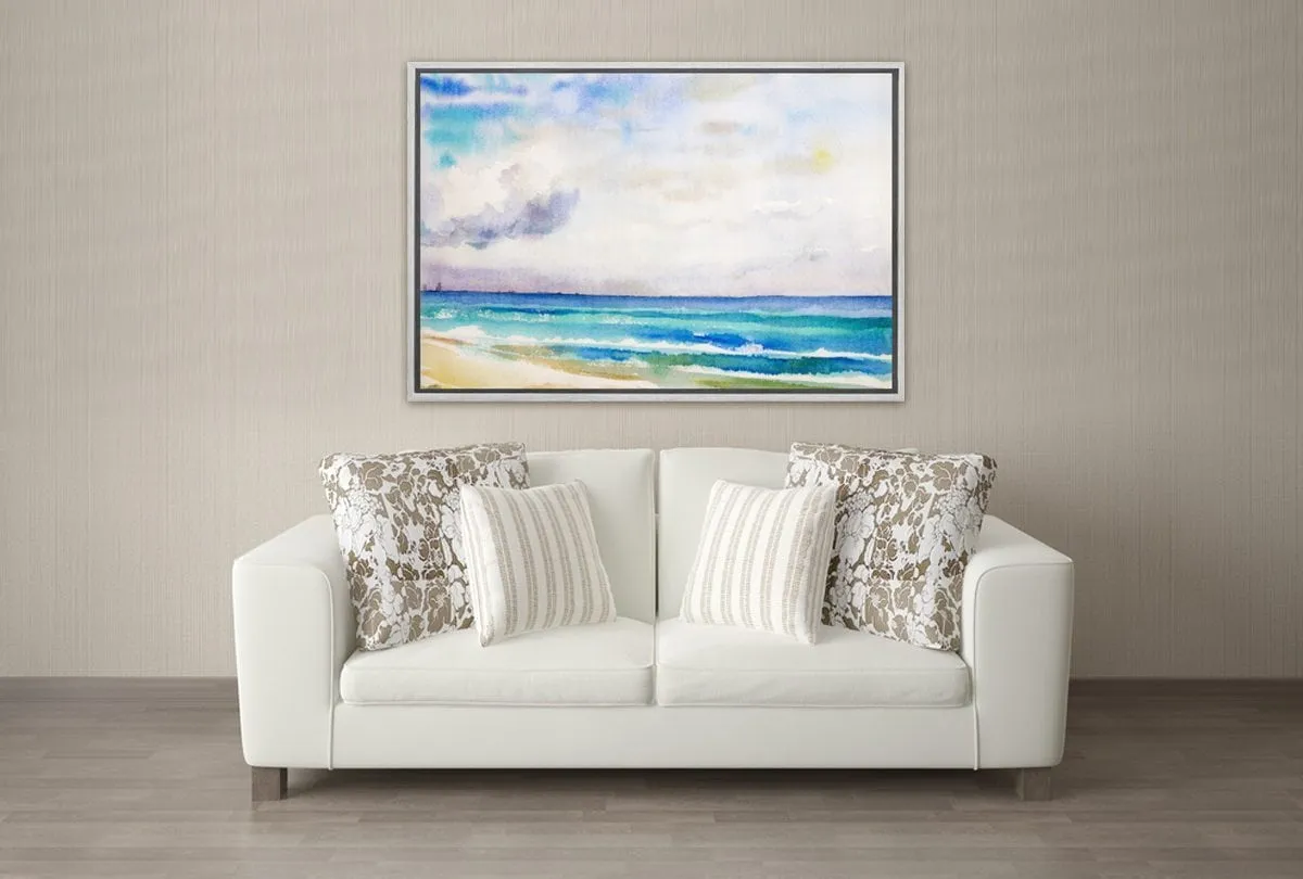 Beach Watercolour | Canvas Wall Art Print