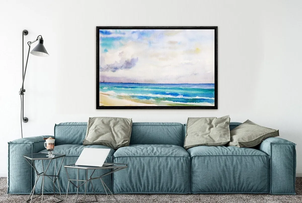 Beach Watercolour | Canvas Wall Art Print