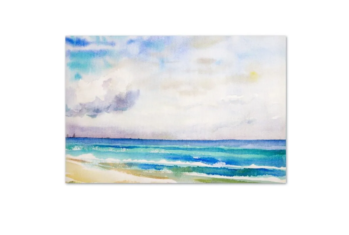Beach Watercolour | Canvas Wall Art Print