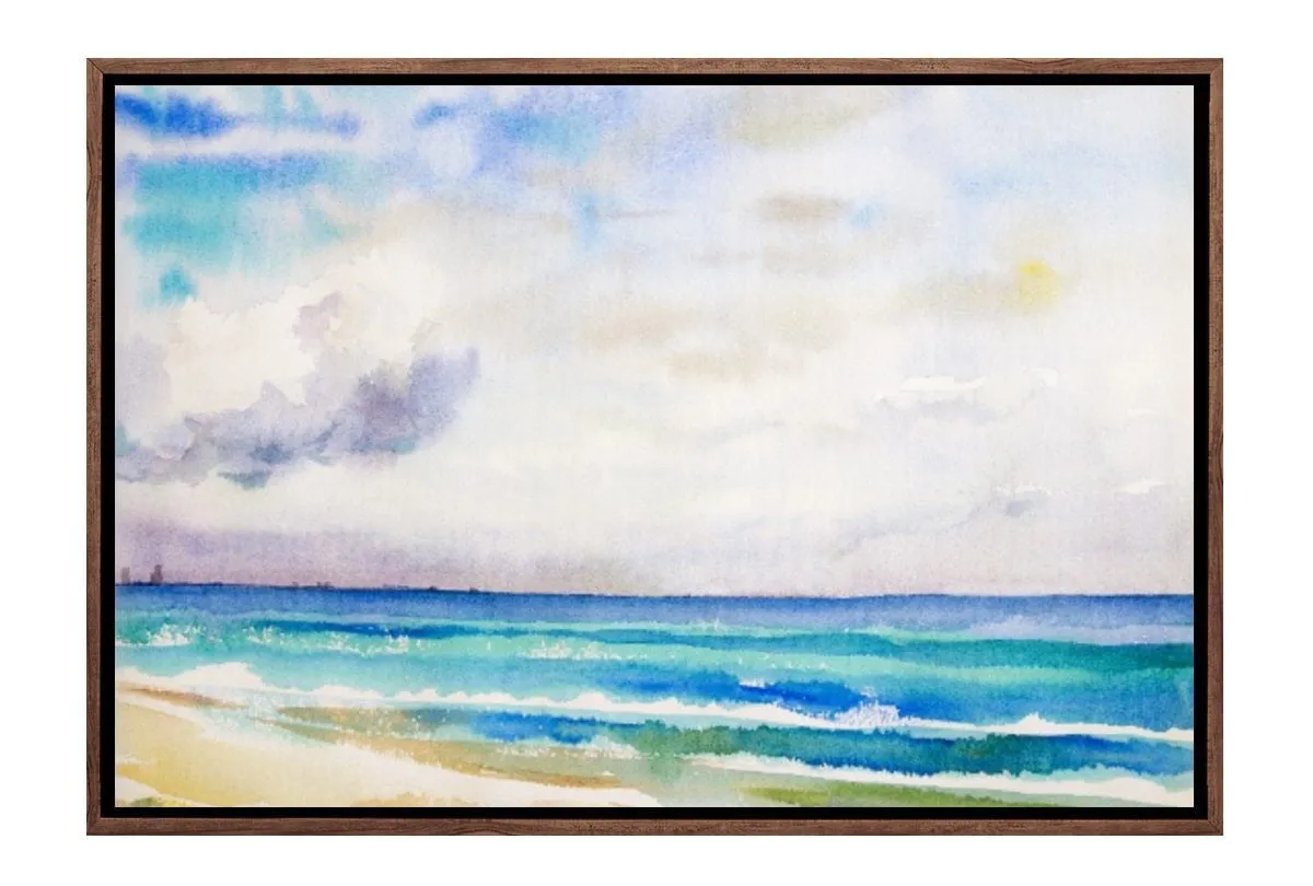 Beach Watercolour | Canvas Wall Art Print