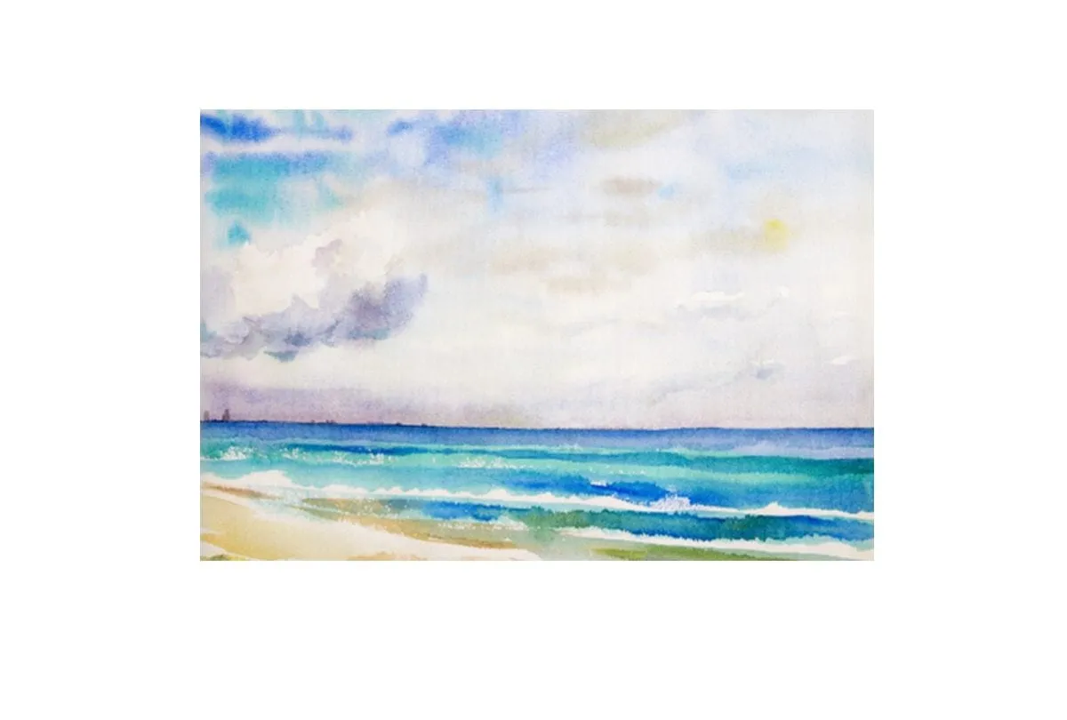 Beach Watercolour | Canvas Wall Art Print