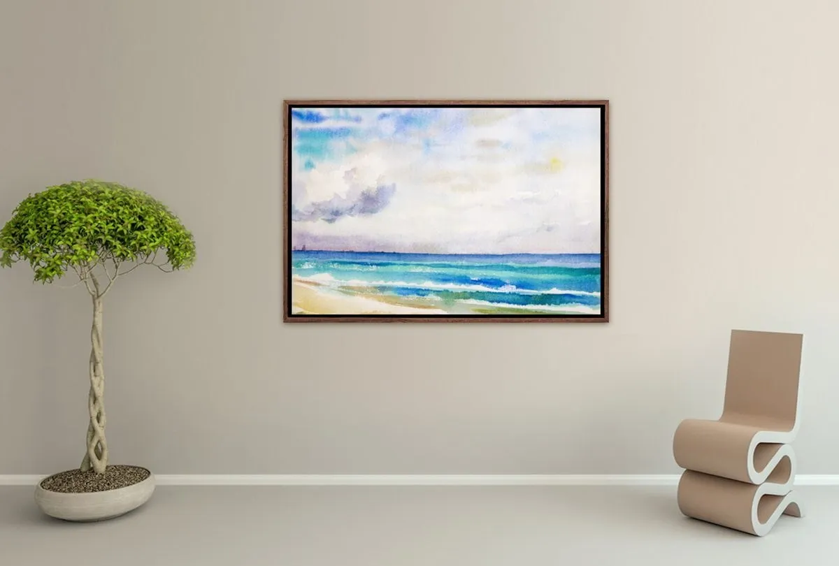 Beach Watercolour | Canvas Wall Art Print