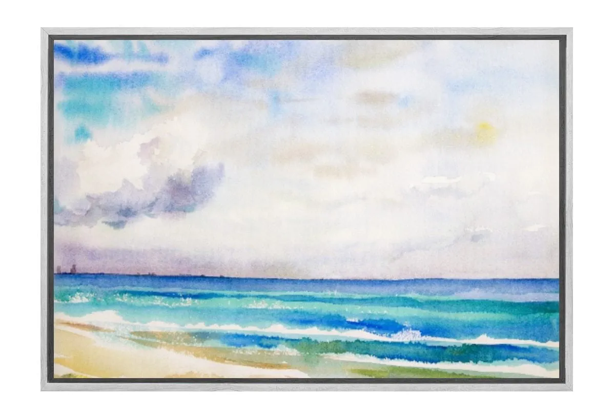 Beach Watercolour | Canvas Wall Art Print