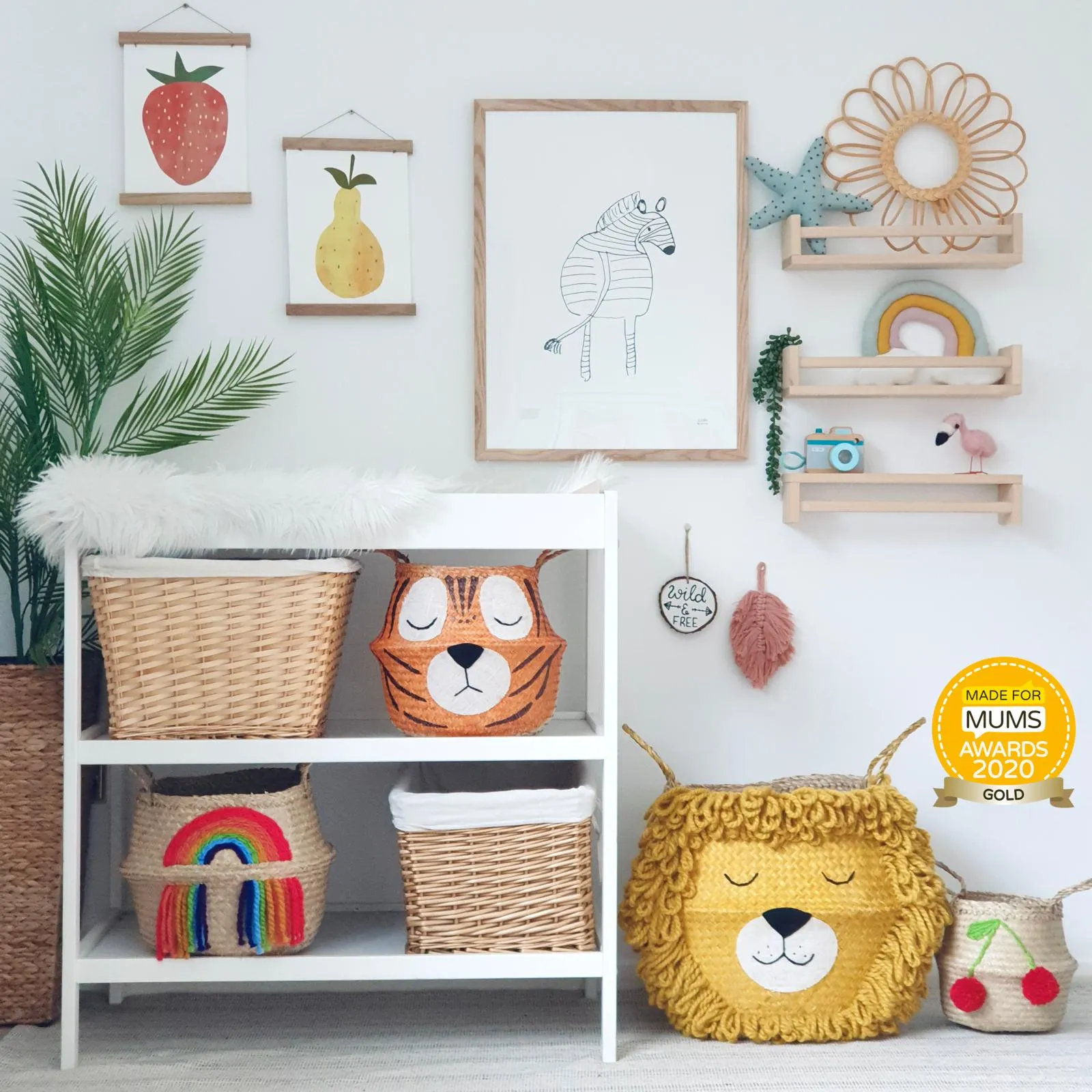 Bellybambino Yellow Lion Basket - Extra Large
