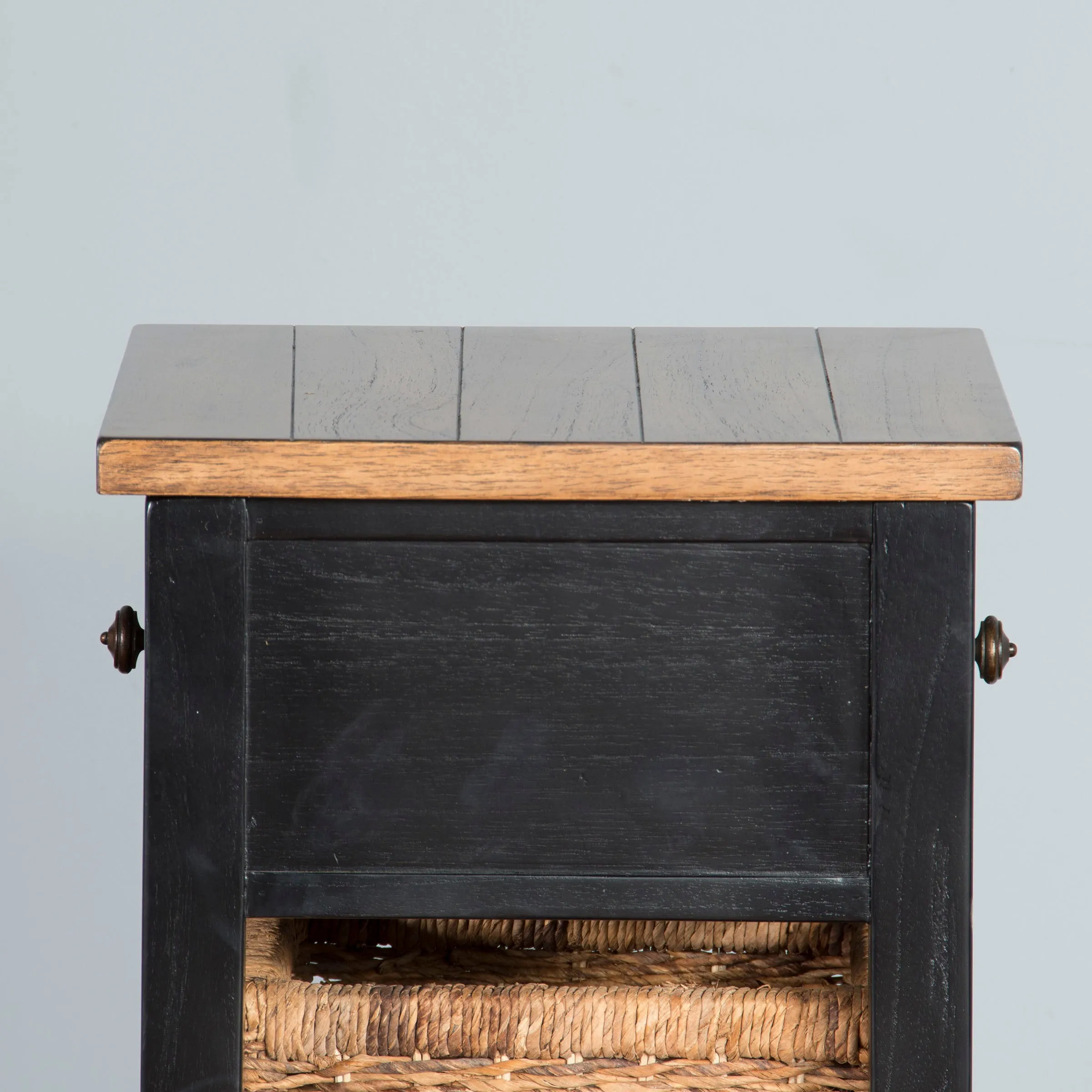 Black & Natural Storage Rack