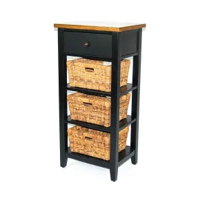 Black & Natural Storage Rack