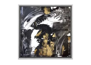 Black and Gold Abstract | Canvas Wall Art Print