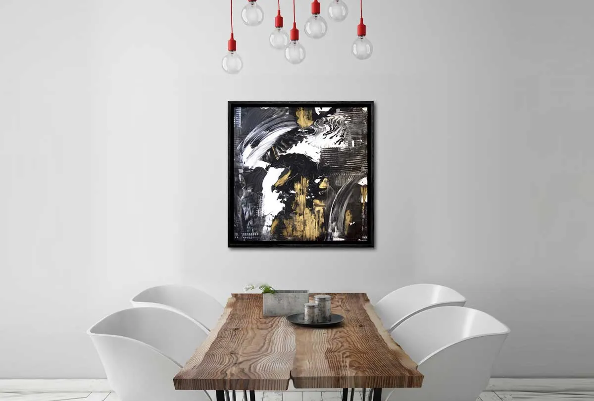 Black and Gold Abstract | Canvas Wall Art Print