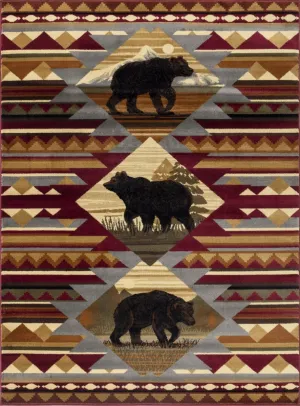 Black Bear Mountain 8'x10' Area Rug