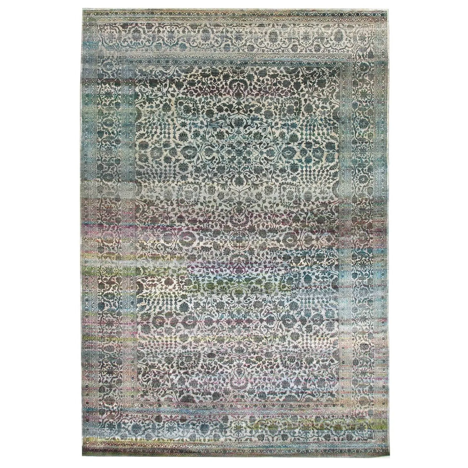 Blue Alchemy Transitional Silk Rug - 11' x 17'10"