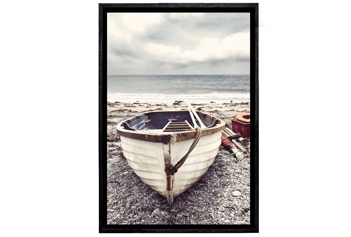 Boat on Beach | Canvas Wall Art Print